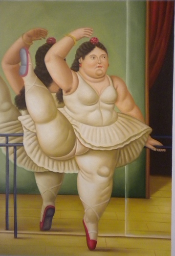 store falso d'autore Ballerina alla barra di Fernando Botero